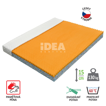 Matrace s potahem IDEA VISCO 160x200x15 M25